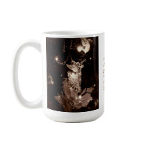 Joy to the World sepia mug