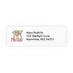 Joy to the World with Stained Glass Nativity Return Address Labels