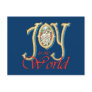 Joy to the World with Stained Glass Nativity Post Cards