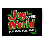 Joy World Blah Blah Greeting Card (dark) cards