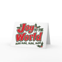 Joy World Blah Blah Greeting Card (light)