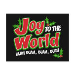 Joy World Blah Blah Postcard (dark background) postcards