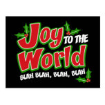 Joy World Blah Blah Postcard (dark background) postcards