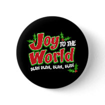 Joy World Blah Blah Round Button (dark)
