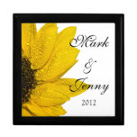Joyero personalizado girasol amarillo caja de joyas