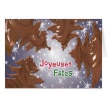 Joyeuse Fêtes en chocolat! Greeting Card