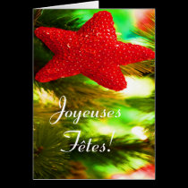 Joyeuses Fêtes et bonne année Red Star cards