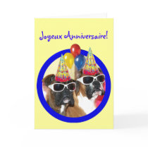 Joyeux Anniversaire! Carte de Boxeurs cards
