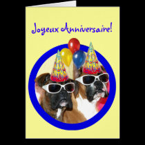 Joyeux Anniversaire! Carte de Boxeurs cards
