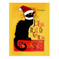 Joyeux Noël Du Chat Noir Postcard