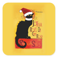 Joyeux Noël Du Chat Noir Square Sticker