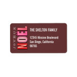 Joyeux Noel funky pink red chic Christmas address Personalized Address Label