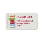 Joyeux Noel funky red green chic Christmas address Personalized Address Labels