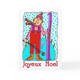 Joyeux Noel Greeting Cards card