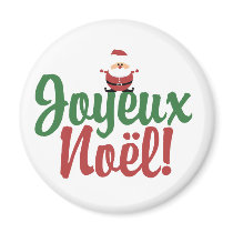 Joyeux Noel Happy Christmas Refrigerator Magnets