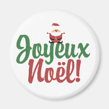 Joyeux Noel Happy Christmas Refrigerator Magnets