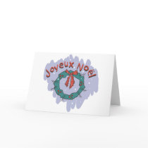 Joyeux Noel Holly Wreath cards