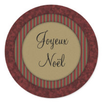 Joyeux Noël Round Stickers