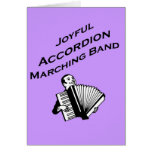 Joyful Accordion Marching Band Greeting Cards