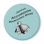 Joyful Accordion Marching Band Refrigerator Magnet