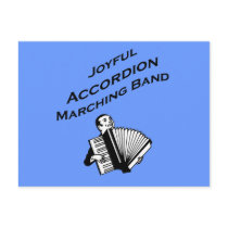 Joyful Accordion Marching Band Post Card