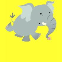 T-shirt alegre das mulheres do elefante dos desenh by Lioness_Graphics T-shirt alegre das mulheres do elefante dos desenh