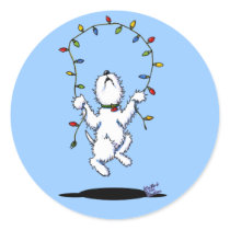 Joyful Christmas Westie Stickers stickers