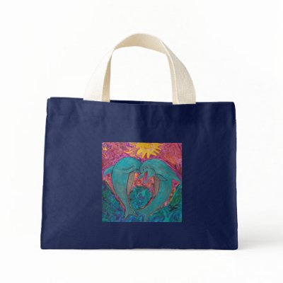 Joyful Dolphins Tote Bags by BlessEverything