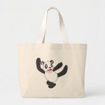 Joyful Giant Panda Bear Tote Bag