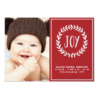 Joyful Hearts | Holiday Birth Announcement