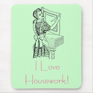 Joyful housewife mouse pads