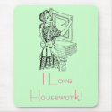 Joyful housewife mousepads
