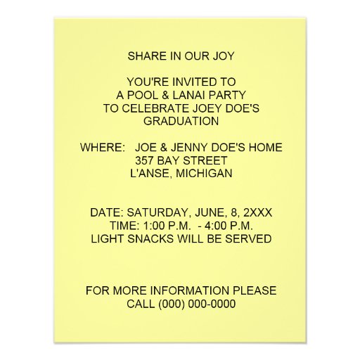 JOYFUL INVITE w/ BIRDS OF PARADISE ~EZ2 CUSTOMIZE