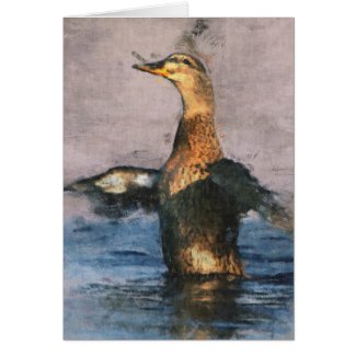Joyful Mallard Duck card
