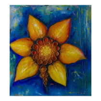 Joyful - Mixed Media Canvas Print posters