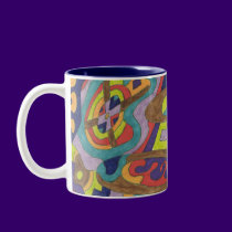 Joyful Noise, Abstract Art Mug by RLMdesignes Joyful Noise, Abstract Art Mug