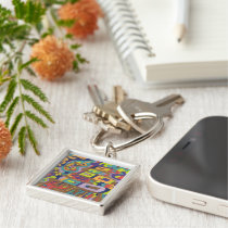 "Joyful Noise" Abstract keychains