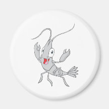 Joyful Shrimp Refrigerator Magnet