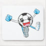 Joyful Soccer Player Jumping Mousepad