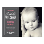 Joyful Welcome Birth Announcement postcards