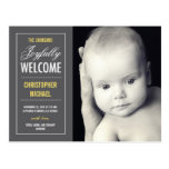 Joyful Welcome Birth Announcement postcards