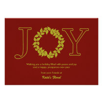 Joyful Wreath Business Holiday/Christmas Cards invitations