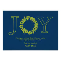 Joyful Wreath Business Holiday/Christmas Cards invitations