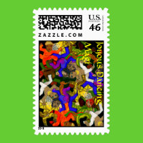 Joyous Dancing Magi - Tesselated stamps
