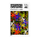 Joyous Dancing Magi - Tesselated Postage Stamp