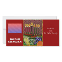 joyous kwanzaa photo greeting card