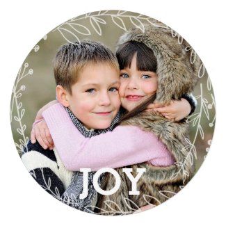 Joyous Laurel Wreath Holiday Photo Card