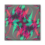 Joyous Red Fractal Magnet magnets