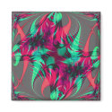 Joyous Red Fractal Magnet by DonnaGrayson Joyous Red Fractal Magnet