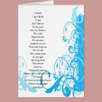 Joy's Birth Poem cards